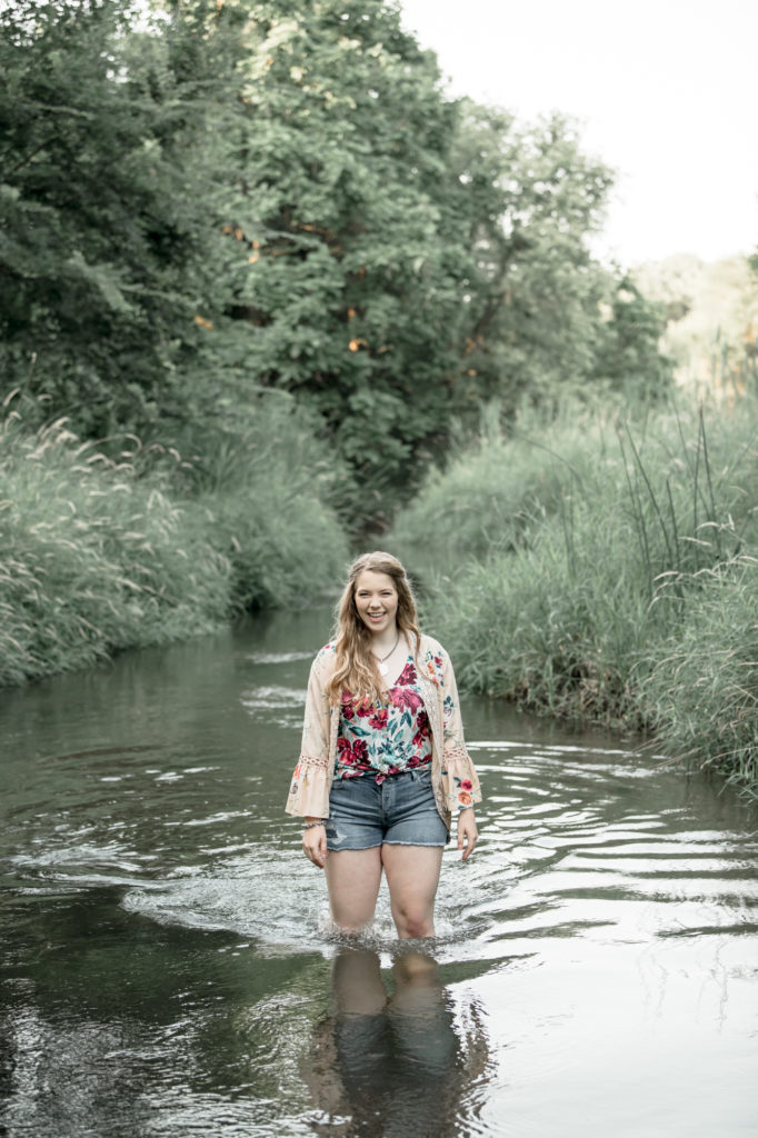 senior photography in river