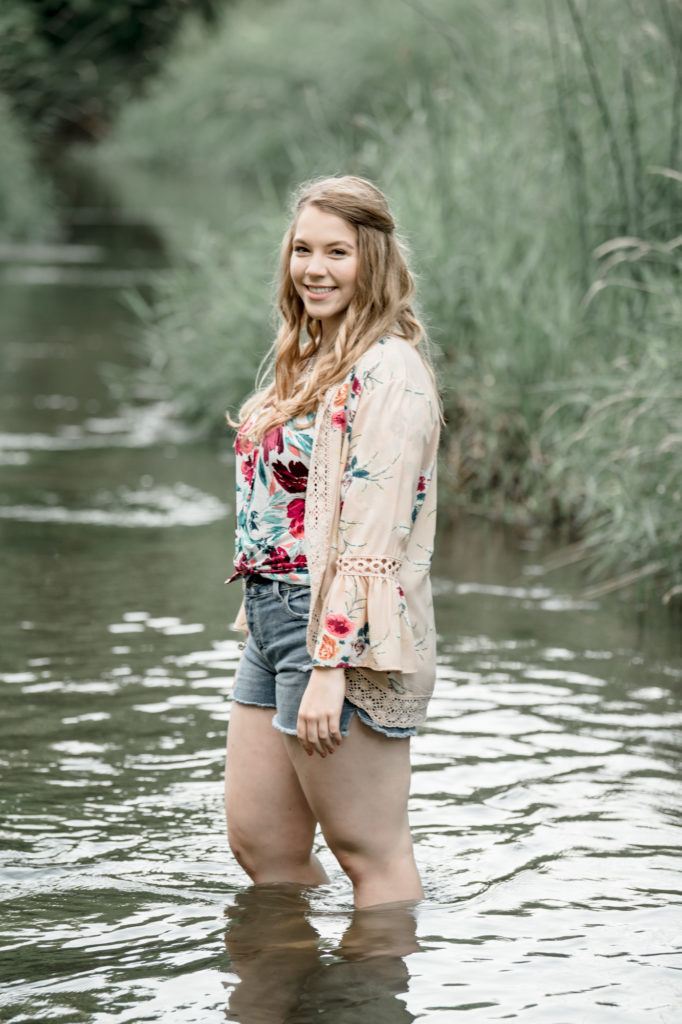 senior photography in river